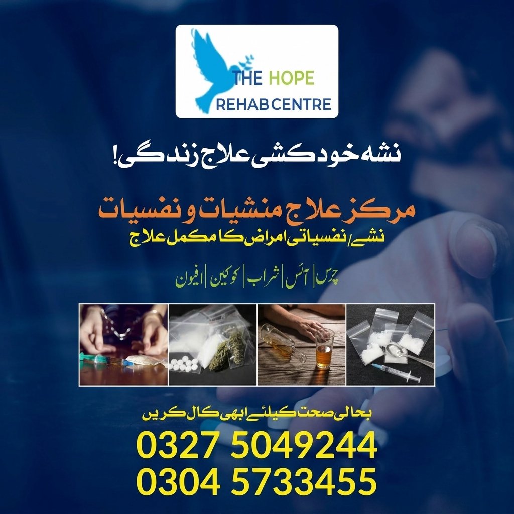 Drug-Induced Suicide – Addiction Treatment and Mental Health Support in Islamabad