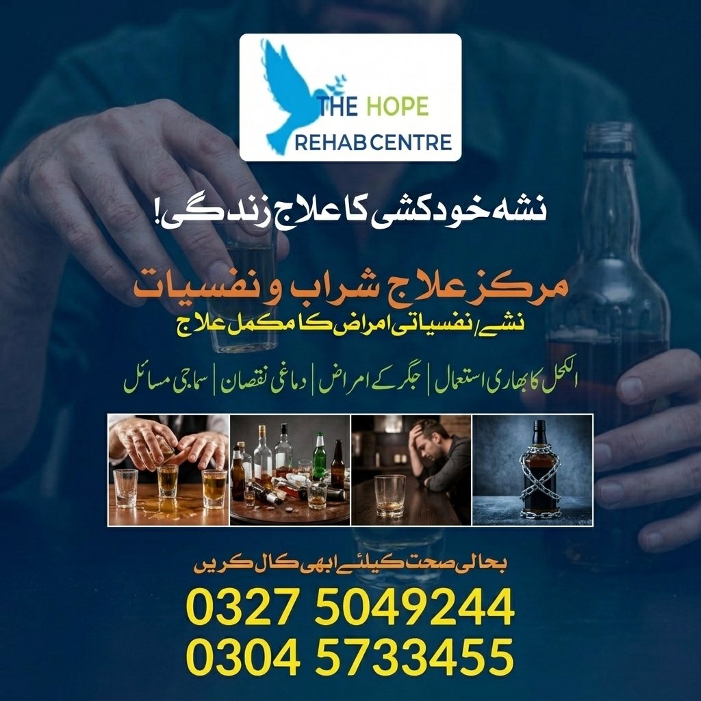 Alcohol Addiction: Understanding Treatment, Recovery, and Long-Term Support in Islamabad, Pakistan